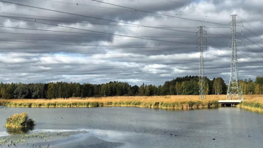 Kuva mereltä kohti mannerta Finnoon kohdalla.