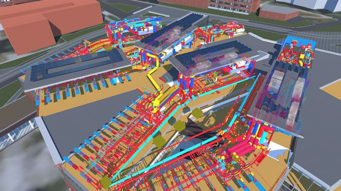 3D-tietomalli kiinteistöstä.