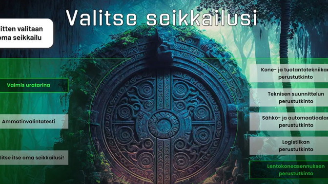 Kuvakaappaus pellillisestä elämysympäristöstä.