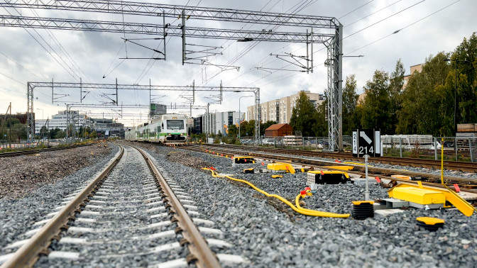 Raiteet Helsingin ja Riihimäen välillä Väyläviraston kuvassa.