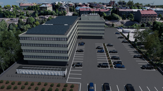 Innovestorin energiavarastointihankkeen havainnointikuva.