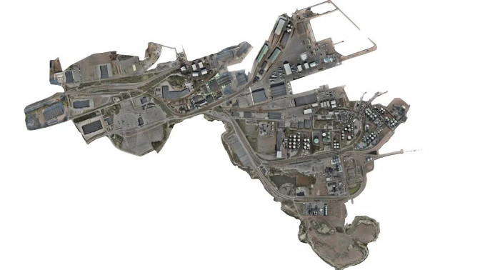 3D-mallinnuskuva HaminaKotka satamasta.