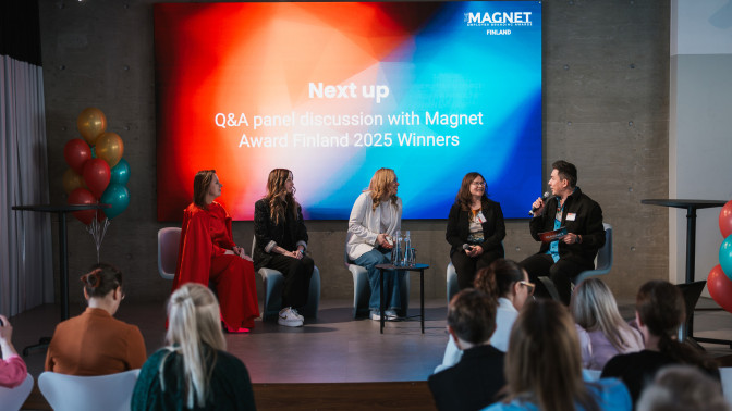 Magnet awards 2025 voittajien paneli.