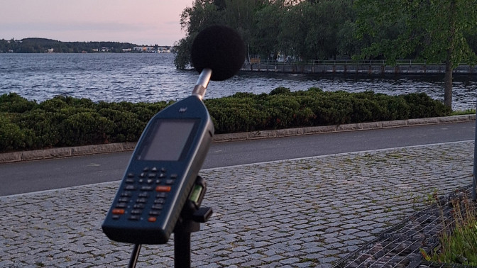 Melumittausta kaupunkiympäristössä.