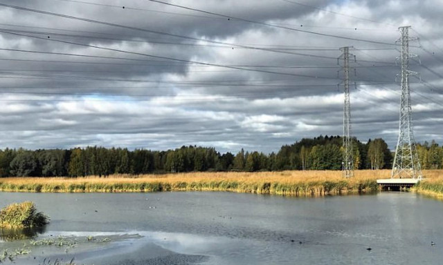 Kuva mereltä kohti mannerta Finnoon kohdalla.
