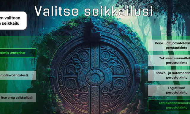 Kuvakaappaus pellillisestä elämysympäristöstä.
