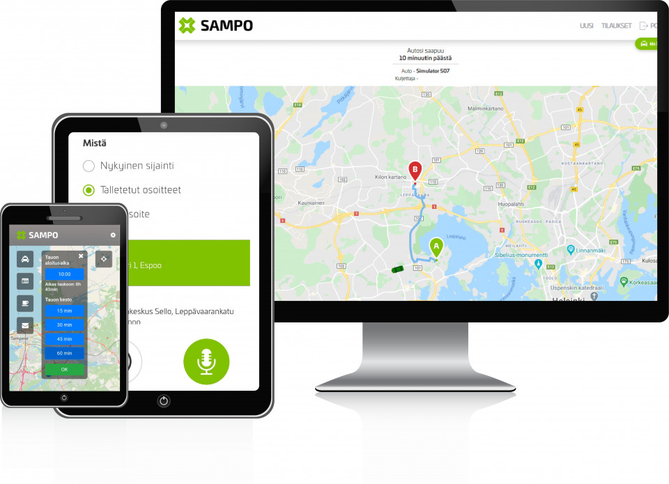 Sampo tuo kustannus- ja polttoainesäästöjä liikenteeseen.
