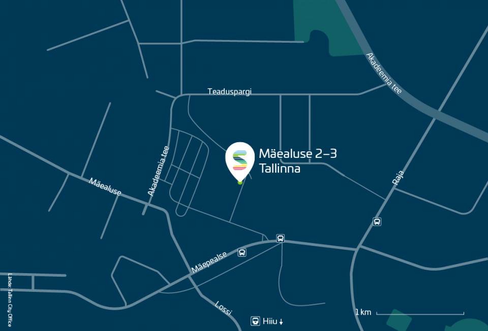 Sitowisen Tallinnan toimipiste sijaitsee keskustan lounaispuolella osoitteessa Mäealuse 2/3.