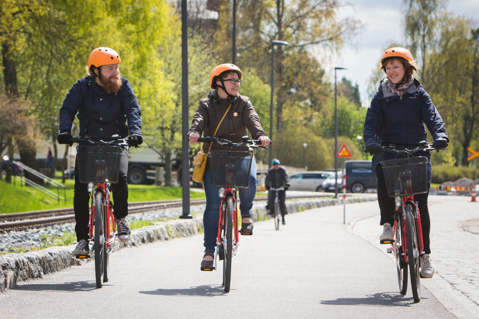 Sami Pulkkisen kuva pyöräilystä Vaasassa.