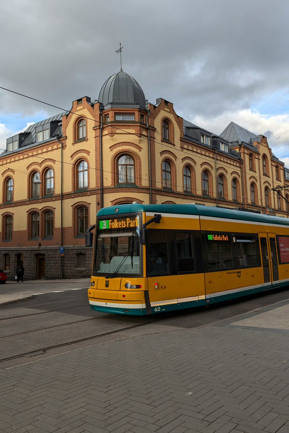 Tram in the city of Norrköping.