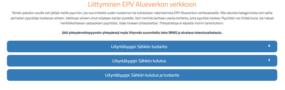 Kuvakaappaus Louhi-karttapalvelun liittymäkyselystä.