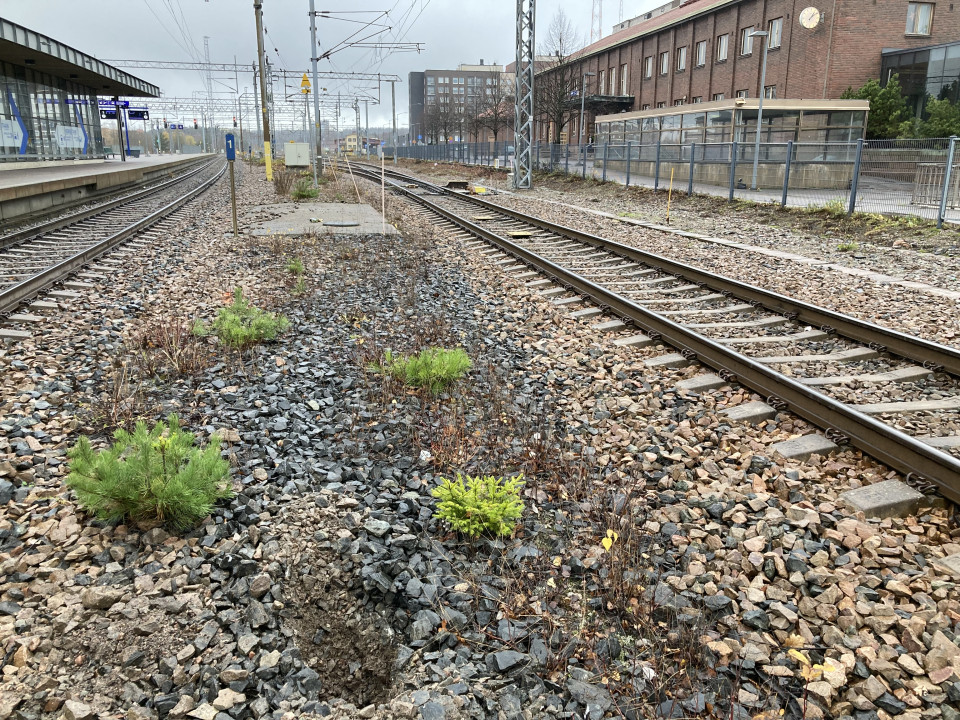 Lahden rautatieaseman ympäristöä.