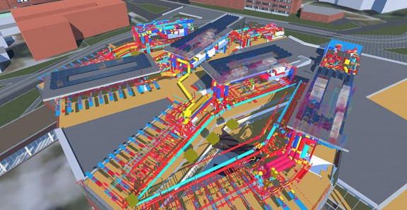 3D-tietomalli kiinteistöstä.