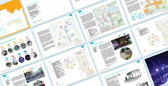 Tapiolan alueen kaupunkitilojen käytön käsikirjan, joka sisältää kaikki tarvittavat tiedot tapahtumien järjestämiseen julkisessa tilassa.