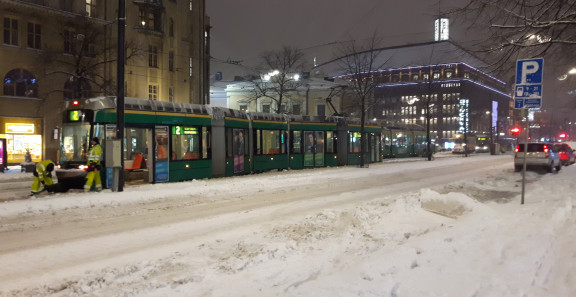 Talvinen Helsinki.