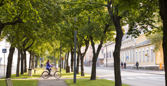 Katja Lösösen kuva Vaasan kaupungin pyöräilystä.