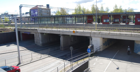 Lahden rautatieaseman alikulkusilta.