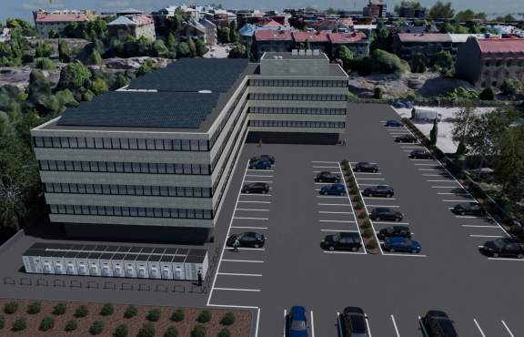 Innovestorin energiavarastointihankkeen havainnointikuva.