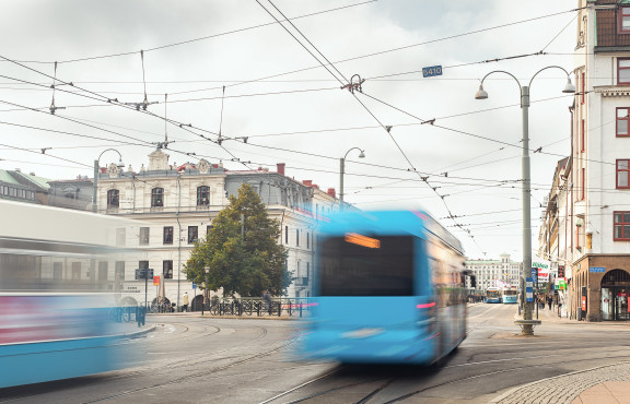 Liikennettä Göteborgissa.