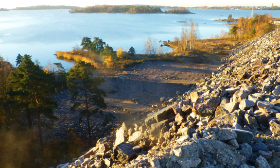 Maisemakuva infratyömaalta.