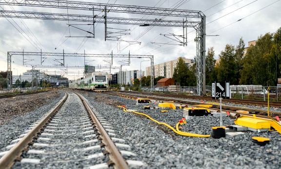 Raiteet Helsingin ja Riihimäen välillä Väyläviraston kuvassa.
