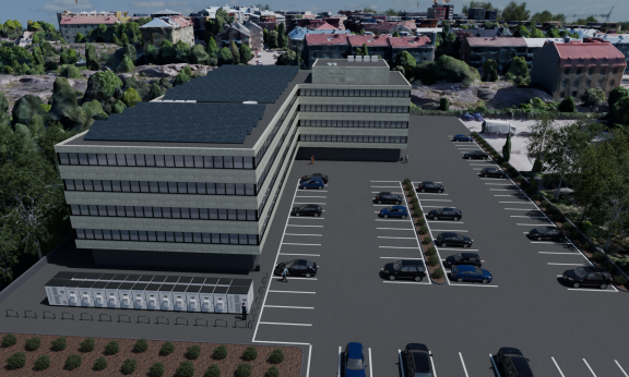 Innovestorin energiavarastointihankkeen havainnointikuva.