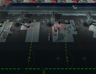 virtuaalimalli lentokentästä