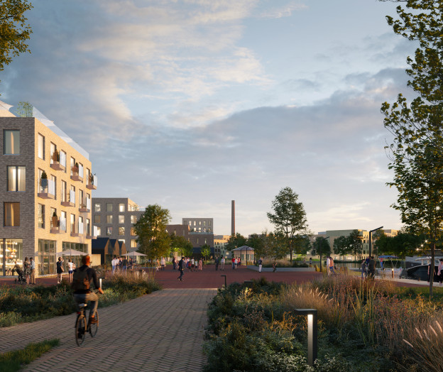 Havainnekuva kaupunkisuunnittelusta.